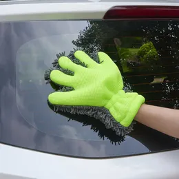 AUMOHALL 1PCS Car Wash Gloves Chenille Cleaning Washing Mitt