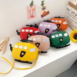PU Leather Children's Purse Messenger Bags Cute Cartoon Airplane Small Shoulder Bag Boys Kids Mini Wallet Accessories Handbags