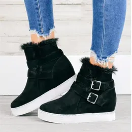 Boots Amazon Plus Size Sapatos Únicos femininos para o outono/inverno 2021 no meio do dedo redondo de dedão casual confortável