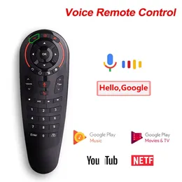 Universal G30S Void Air Mouse Fjärrkontroll 33 Tangenter 2.4g Gyroskop Sensing IR Lärande Gyro Sensing Trådlös Smart Remote för Android TV Box PC Pad Phone Projektor