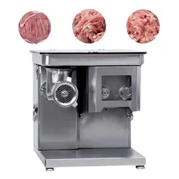 Commercial double motor meat grinder cube cutter fresh meat slicer diced cutting machine for sale