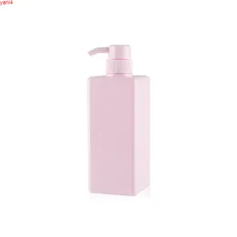 650ml 10 pçs / lote quadrado rosa loção de loção de bomba de sabão dipenser creme vazio shampoo chuveiro gel contenhaods
