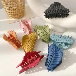 Large Leaf Hair Clamps Clamping Clip Back Head Bathing Plate Hair Claws Clips 9cm*5cm Headwear For Women Girls Hair Accessories
