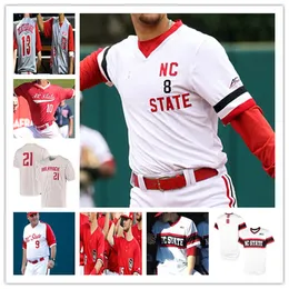 Custom NC State Coolege Baseball Jersey Trea Turner Jonny Butler Tyler Mcdonough Austin Murrell Tatum J.t. Jarrett Devonte Brown Vojtech Mensik Luca Tresh Man