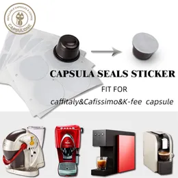 CAPSULONE Reusable Aluminum Foil sticker Compatible with caffitaly & Cafissimo & K-fee capsule 210712