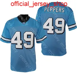 NCAA College North Carolina Jersey Jersey Julius Peppers Blue Size S-3XL Todos os bordados costurados