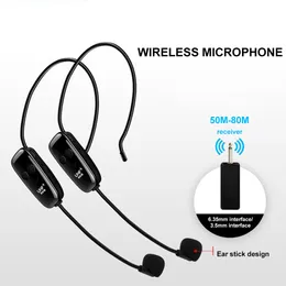 Microfono UHF montato sulla testa One Drag Two Trasmettitore MIC wireless anti-interferenza Ricevitore Microfono per prestazioni esterne