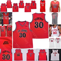 St. John's Red Storm Basketball Jersey NCAA College LJ Figueroa Champagnie Mullin Artest Posh Alexander Montez Mathis Smith Tareq Coburn Soriano Aaron Wheeler Dunn