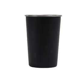 12oz Rostfritt stål Tumbler 350 ml Svart pint Vinglas Dryckesväska Ölkoppar Holiday Presentflaskor Logo kan skrivas ut på den