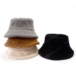 Herbst Winter Gestreiften Faux Pelz Eimer Hüte Frauen Fashion Solid Warme Sonnenhut Bob Weibliche Mädchen Im Freien Reise Fischer Hut panama