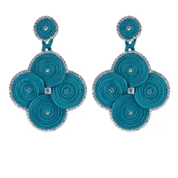 KPACOTA Moda biżuteria Soutache Handmade Drop Kolczyki Estetyczne Boho Wiszące Kolczyki Dla Kobiet 2020 Osiem Kolorów Zielony Szary