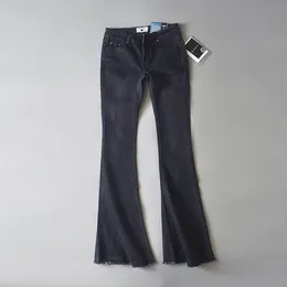 High Waist Jeans Blue Black Flare Jeans For Women Denim Skinny