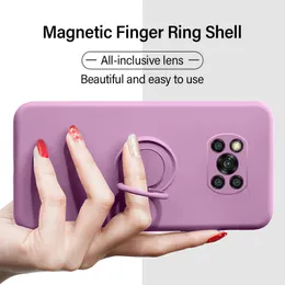 Liquid Silicone Cases Rubber Sheath And Ring Soft Shell And Automobile Support Drill for Xiaomi X3 10t Pro 10 Lite, Redmi Note 9s 9