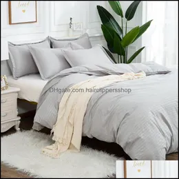 Bedding Supplies Textiles Home & Gardenbedding Sets Set Luxury Soft Bed Linens Duvet And Pillowcases Comforter Queen King Size Cotton Er Dro