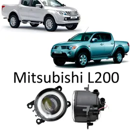 2 X Car Fog Light Assembly LED Angel Eye DRL Daytime Running Lamp 30W 8000LM 12V For Mitsubishi L200 KB_T KA_T Pickup 2005-2012