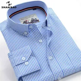 6xl 7xl 8xl 9xl 10xl tamanho grande xadrez de manga longa camisa de camisa de marca de primavera moça casual juventude homens soltos de algodão 210626