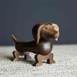 Wholesaleテッケルソーセージ犬木製の子犬ダッケルホームカーアクセサリー誕生日プレゼントを発行することができますドイツDachshund 210924