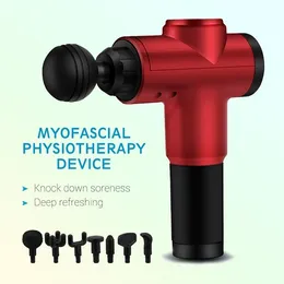 2021 Professionell muskelmassagepistol / Myofascial Physiotherapy Device / Electric Deep Vibration Avkoppling Fitness Equimpment med 6 huvuden