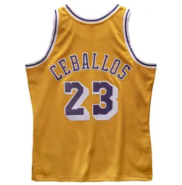 Сшитые баскетбольные майки Cedric Ceballos # 23 1992-93 94-95 сетчатые классические ретро-трикотажные изделия из твердой древесины для мужчин и женщин, молодежные, S-6XL