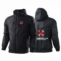 Felpe con cappuccio da uomo 2021Men Hooded Umbrella Corporation Capispalla da esterno maschile Giacca a vento Giacca invernale con stampa antivento Comoda F