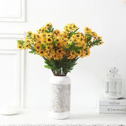 Decorative Flowers & Wreaths Luyue Decoration 4 Heads 58CM Sunflower Silk Artificial Bouquet For Home Office Party Garden Decor