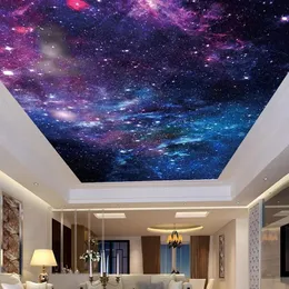Duvar Kağıtları Özel Duvar Kağıdı Tavan Etiketleri Mural 3D Güzel Yıldızlı Gökyüzü Oturma Odası Yatak Odası Zenith Dekorasyon Duvar Boyama Sanat
