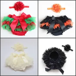 holloween Summer Girls Tutu Shorts with headband All Chiffon Ruffle Around Baby Girls Bloomer Fashion Middle Waist Shorts for Girls 599 Y2