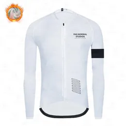 Racing Sets PNS 2021 Winter Thermal Fleece Cycling Long Jerseys Pas Normal Studios Men's Warm Jacket MTB Clothing Ropa Ciclismo