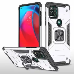 Степени Hybrid PC Armor Armor автомобиля Магнит Defender Case для Motorola Moto G Stylus 5G кольцо для пальцев