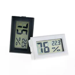 Household Thermometers Black/white Mini Digital LCD Environment Hygrometer Humidity Temperature Meter In room refrigerator icebox RH00512