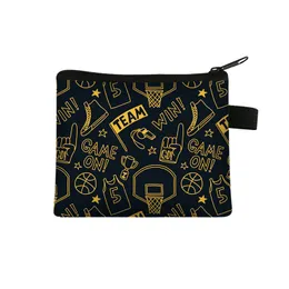 Wallets Football Basketball Coin Purse Portable Key Card Holder Sports Pocket Bags Polyester Party Handbag sea shipping MMA116