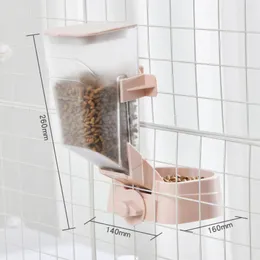 Pet Cats Parrots Birds Dispenser Pigeon Fearer Bowl Cat Dog Cage Docking Device Product Bowls Feeders260f