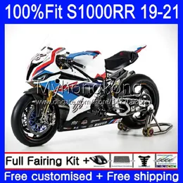Fairings Injection Mold OEM para BMW S-1000 S 1000 RR S 1000RR S1000 RR Bodiswork 3NO.3 S-1000RR S1000RR 19 20 21 S1000-RR 2019 2020 2021 100% Fit Bodys Kit Blue