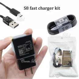 Comincan USB Fast Laddare för S8 S10 9V 5V Travel Wall Plug Adapter Full 2a Hemladdningsdocka med S8 Typ C Svart kabel