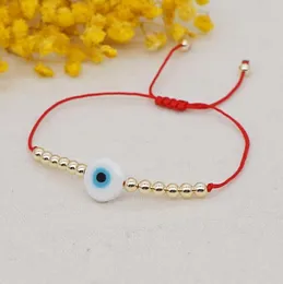 10pcs/lot Bracelets Jewelry 2021 New Turkish Evil Eye Beads Bracelet Women Red Cotton Mujer Moda DIY Trendy Rope Pulseras