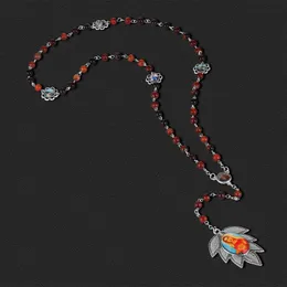 Hängsmycke halsband Servite Rosary of the Seven Sorrows Agate Bön Pärlor Kedja Religiös Holy Jungfru Maria Vår Lady Guadalupe Halsband