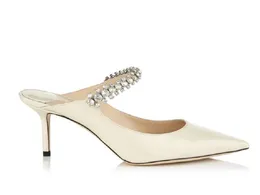 Elegant pearl Designer Women Pumps Bing Slipper Summer sandal High Heels Crystal Straps Stiletto Sexy Pointed Toe Party Wedding EU35-43