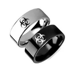 Europa och Amerika Leverans av varor Resident Evil Virus Logo Ring Rostfritt stål Ring Fashion Titanium Steel Ring