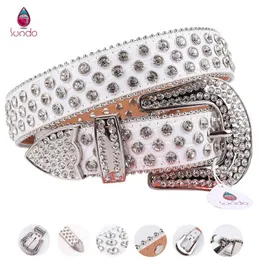 2021 Alla vita rhinestonesbälte för jeans Designer Luxury Womens Bälten Avtagbar Pin Buckle Diamond Studded Gothic Waist Belt AA220312