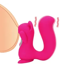 OLO Capezzolo Succhia Lingua Vibratore Clitoride Leccare Stimolatore Scoiattolo Sculpt Vibrazione Succhiare Dildo Vibratore Giocattolo Del Sesso per Le Donne MX191228 VRCU