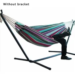 Summer Single Double Hammocks Without Bracket Thicken Widened Outdoor Garden Camping Travel Canvas Hanging Chair Swings Bed Camp Furniture