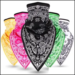 Halvutrustning Taktisk Gearhalf Face Mask Neck Sleeve Trend Hip Hop Bandanna Utomhus Ridning Trigonometrisk handduk Fashion 9 5bx v Drop Deliv