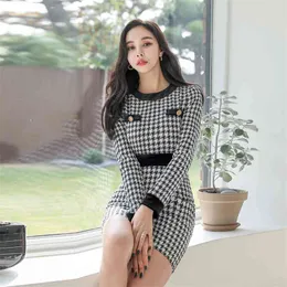 Han Edition Winter Socialite Light Ripe Fei Dress Sexy Package Hip Tall Waist Plover, odla sin moral 210602