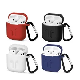 Силикон для Apple Airpods 2 3 Carpods Case Case Silicone 1.5 мм Мягкий ультратонкий протектор Air Pods Pro Наушники охватывают анти-падение с крючком розничной коробкой