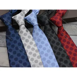 Neck Ties 5 Style Men's Letter Tie Silk Slips Big Check Little Jacquard Party Wedding Woven Fashion Design Without Box L10