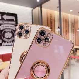 Fall prevention Ring By Bracket Phone Cases For iPhone 12 13 11 Pro Max XR XS Max SE 8 7 Plus Cover