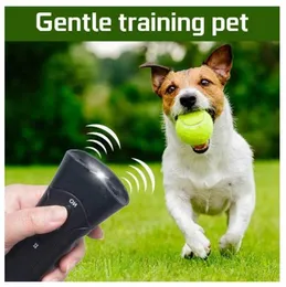 3 em 1 Ultrasonic LED Pet Dog Repeller Stop Bark Training Trainer Dispositivo Anti Latido Lanterna