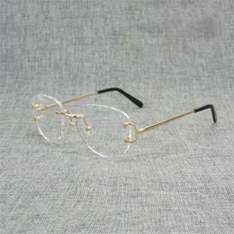 Fine Accessories Ancient Rimless Square Clear Glasses Men Oval Wire Eyeglasses Optical Metal Frame Oversize Eyewear Women for Reading Oculos French