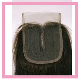 브라질 인간의 머리카락 4 * 1 레이스 클로저 스트레이트 페루 버진 털 말레이시아 제품 12-22 인치 4 개 폐쇄 중간 부분