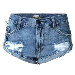 Camkemsey Plus Size Women Shorts BF losen hohe Taille Jeans Summer Style Ripped Hole Fringe Jeans Frauen Frauen